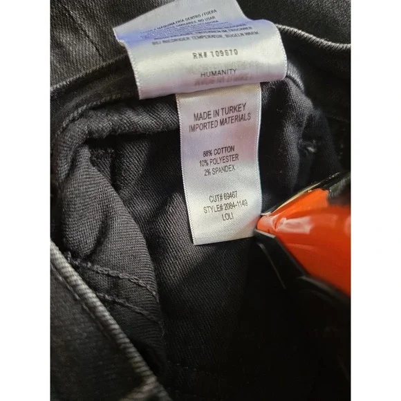 Citizens Of Humanity Loli Mid Rise Wide Leg Black Jeans Denim W32 EUC Pockets - Picture 16 of 16